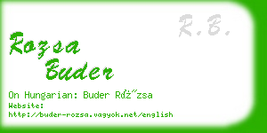 rozsa buder business card